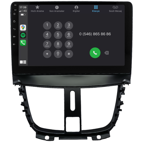 Peugeot 207 Android Multimedya Sistemi (2006-2012) CRV-4421XAA
