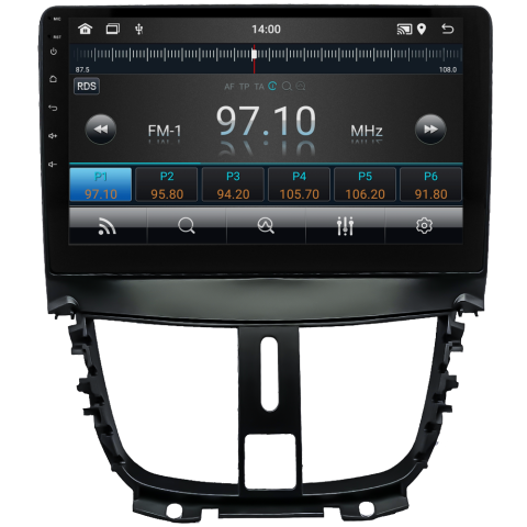 Peugeot 207 Android Multimedya Sistemi (2006-2012) CRV-4421XAA