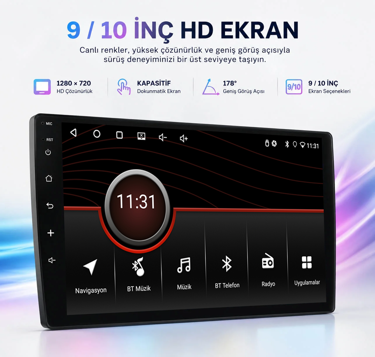 XA Serisi 9 ve 10 inç HD dokunmatik ekran