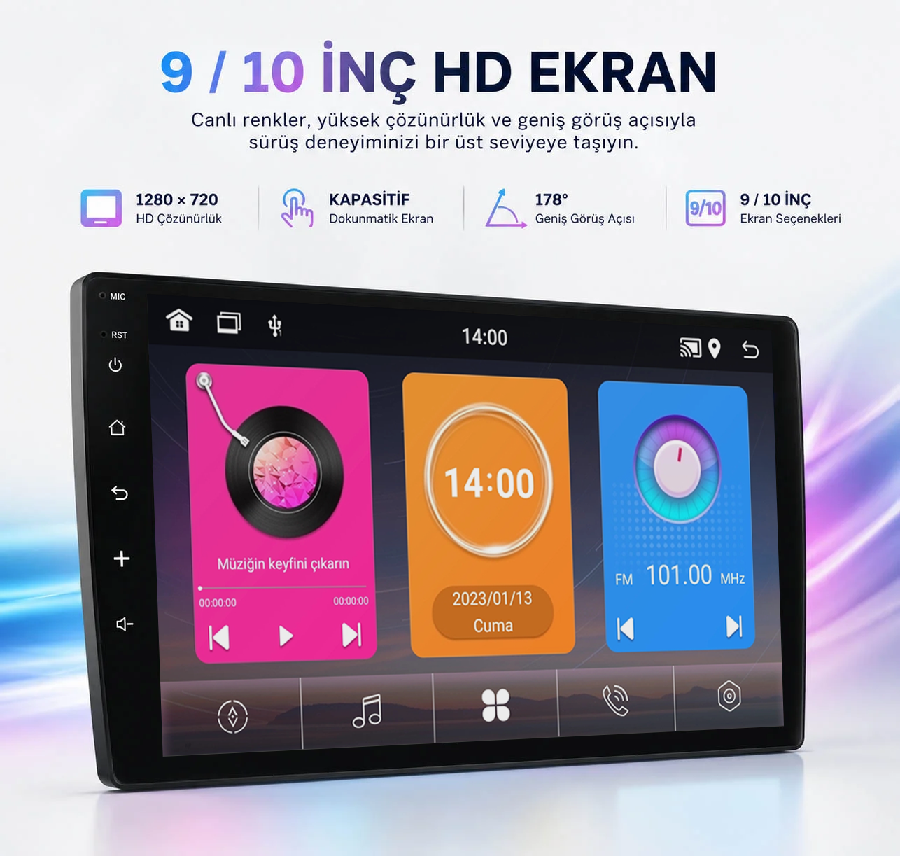 XA Serisi 9 ve 10 inç HD dokunmatik ekran