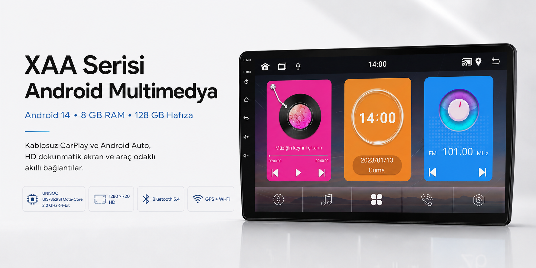 XA Serisi Android multimedya sistemi