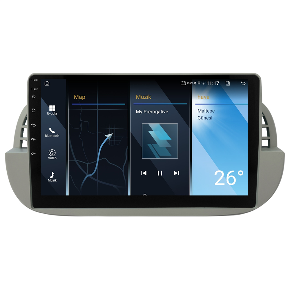 Fiat 500 Multimedya Sistemi Beyaz Çerçeve (2008-2014) CRV-4652XA