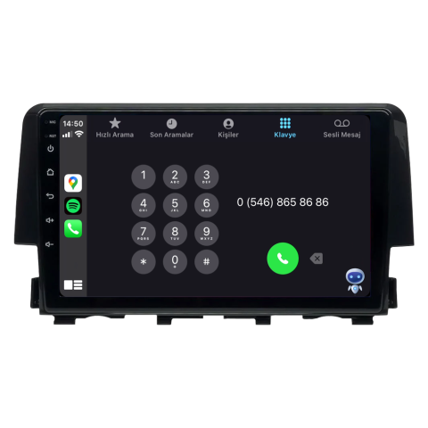 Honda Civic FC5 Android Multimedya Sistemi (2016-2021)