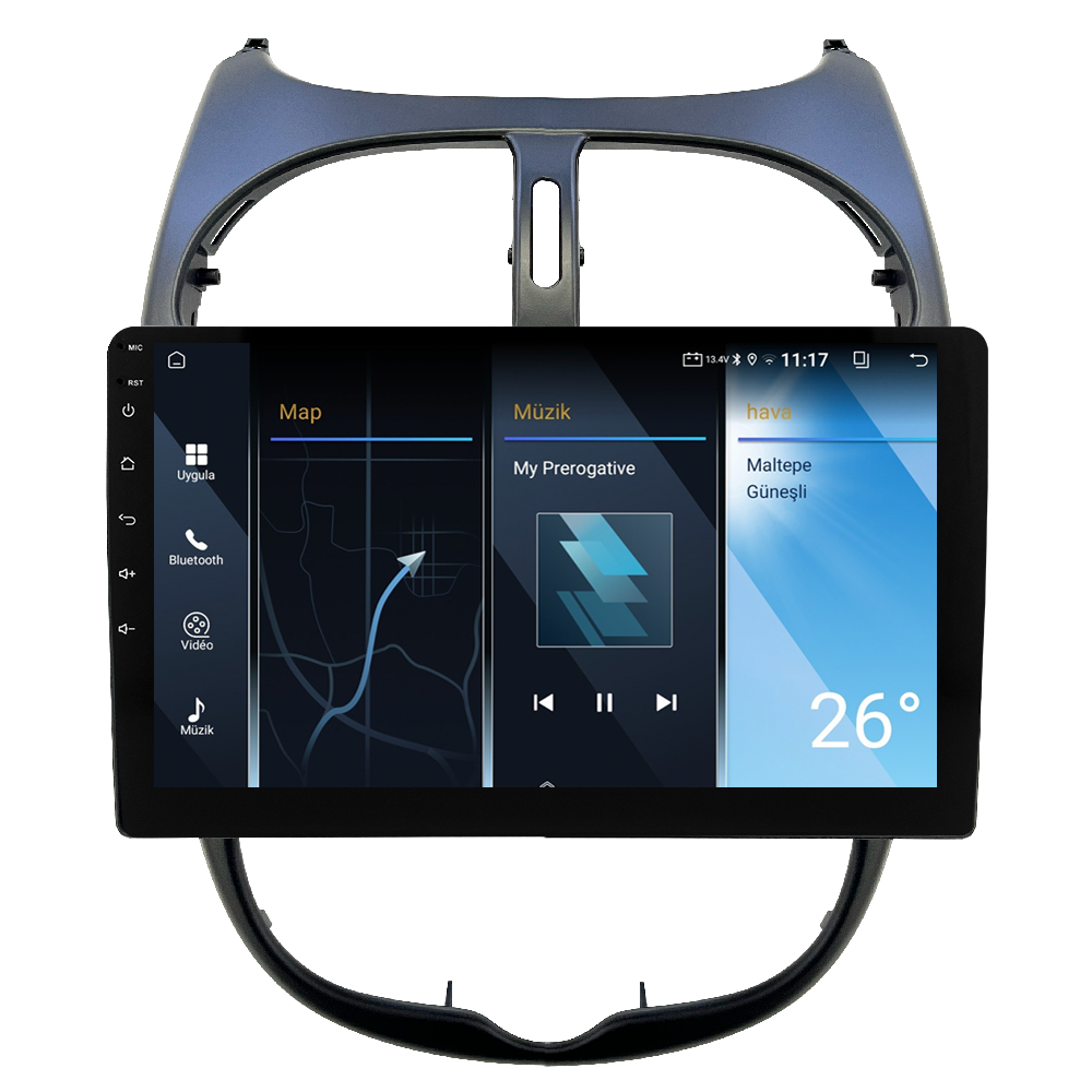 Peugeot 206 Android Multimedya Sistemi (2006-2011) CRV-4427XA