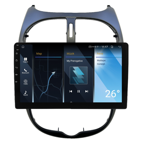 Peugeot 206 Android Multimedya Sistemi (2006-2011) CRV-4427XA