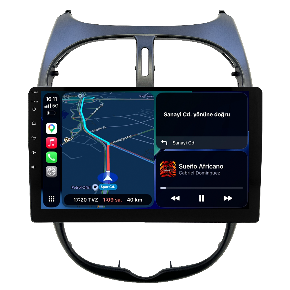 Peugeot 206 Android Multimedya Sistemi (2006-2011) CRV-4427XA
