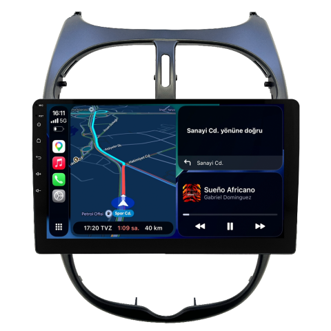Peugeot 206 Android Multimedya Sistemi (2006-2011) CRV-4427XA