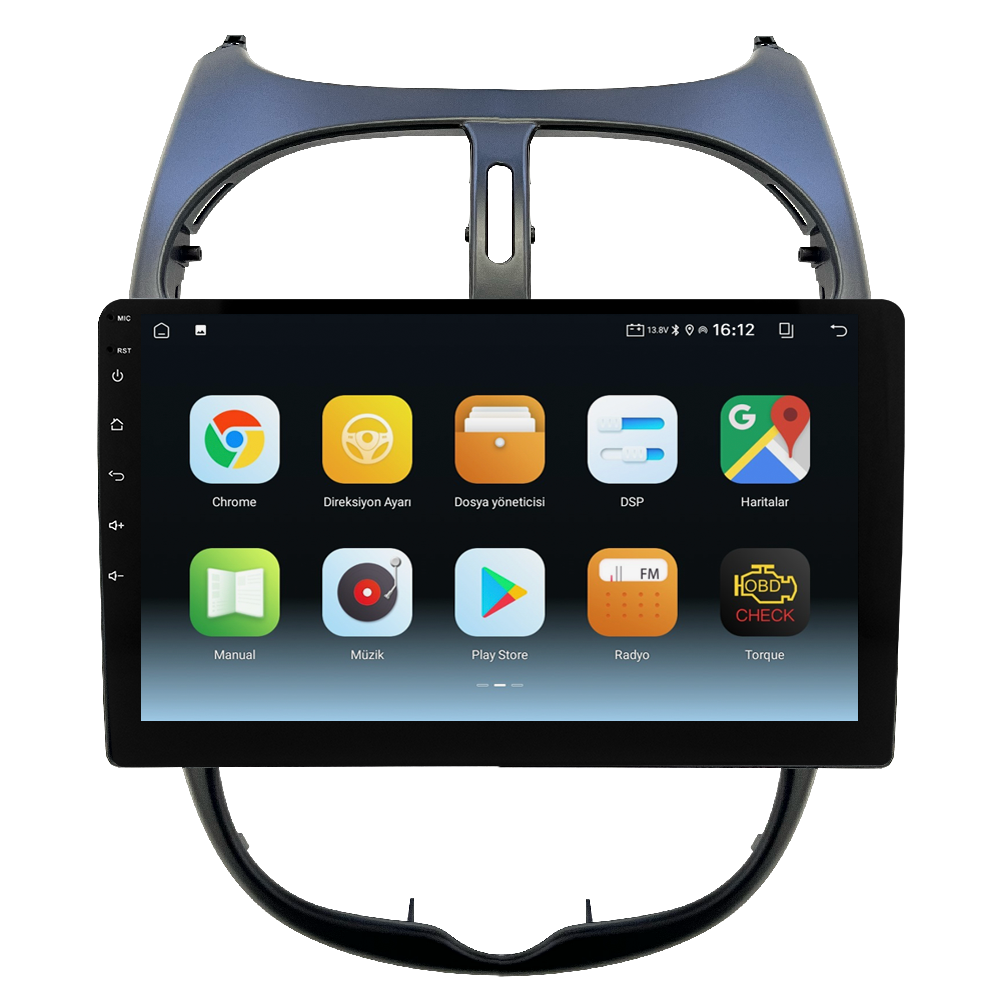 Peugeot 206 Android Multimedya Sistemi (2006-2011) CRV-4427XA