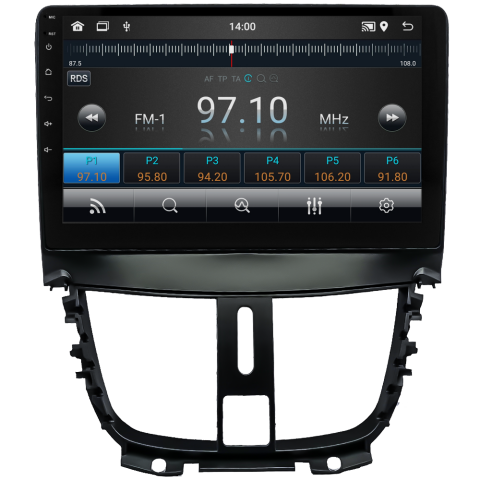 Peugeot 207 Android Multimedya Sistemi (2006-2012) CRV-4421XA