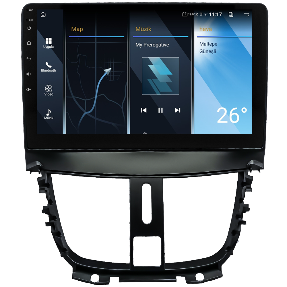 Peugeot 207 Android Multimedya Sistemi (2006-2012) CRV-4421XA