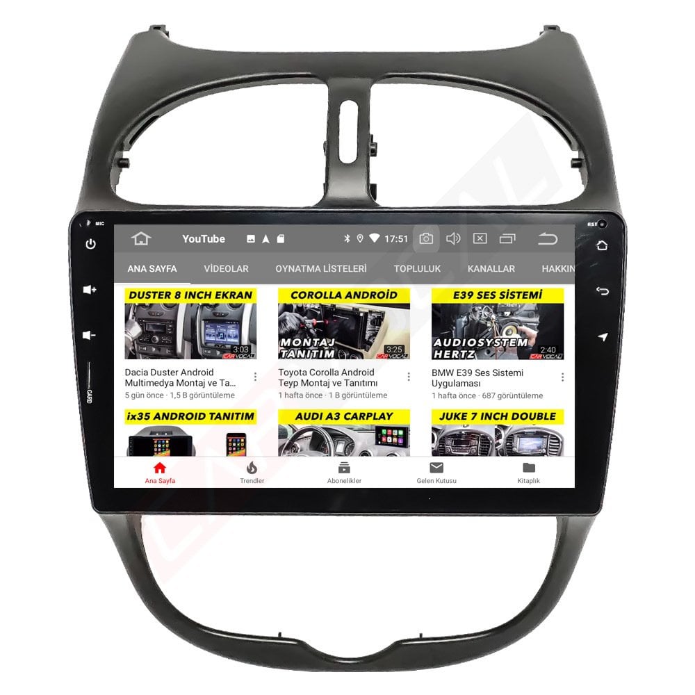 Peugeot 206 Android Multimedya Sistemi (2006-2011)