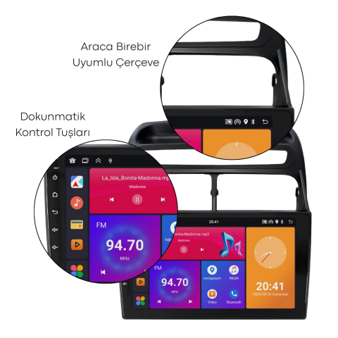 Fiat Linea Android Multimedya Sistemi (2007-2016) | 2GB RAM 32GB