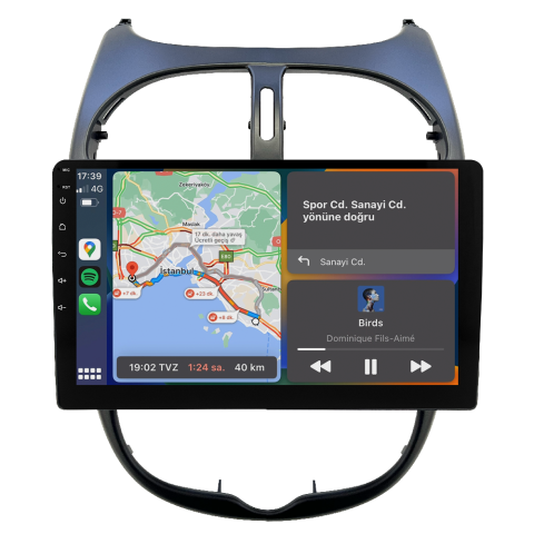Peugeot 206 Android Multimedya Sistemi (2006-2011) CRV-4427XDA