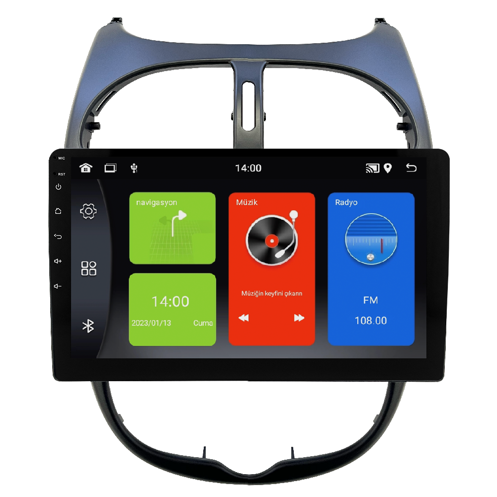 Peugeot 206 Android Multimedya Sistemi (2006-2011) CRV-4427XDA