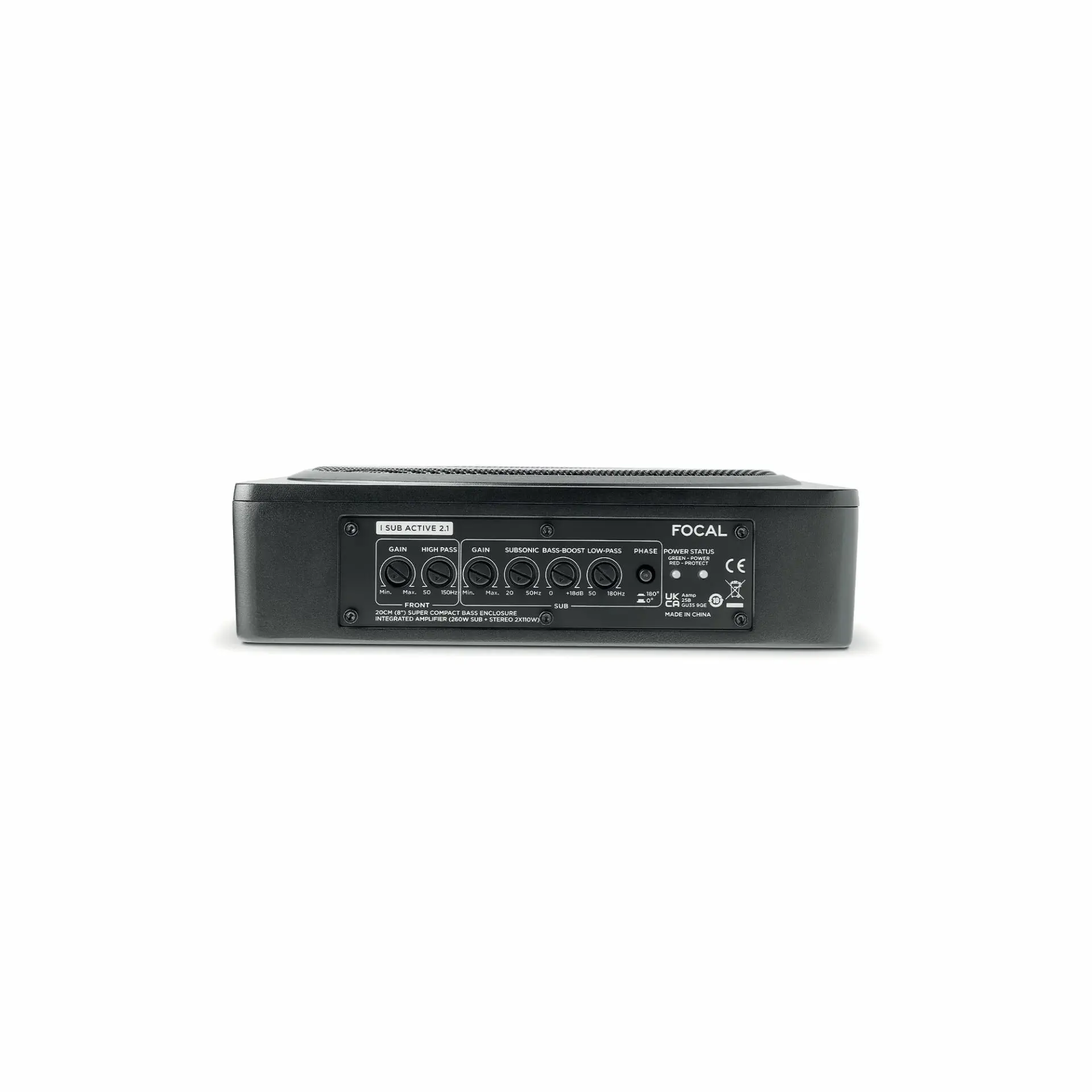 Focal ISUB-2.1 2 Kanal Amfili Koltuk Altı Subwoofer (20cm)