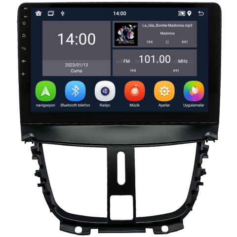 Peugeot 207 Android Multimedya Sistemi (2006-2012)