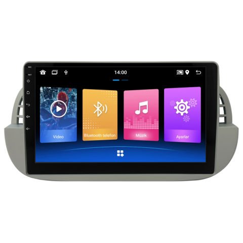 Fiat 500 Multimedya Sistemi Beyaz Çerçeve (2008-2014) CRV-4652XW