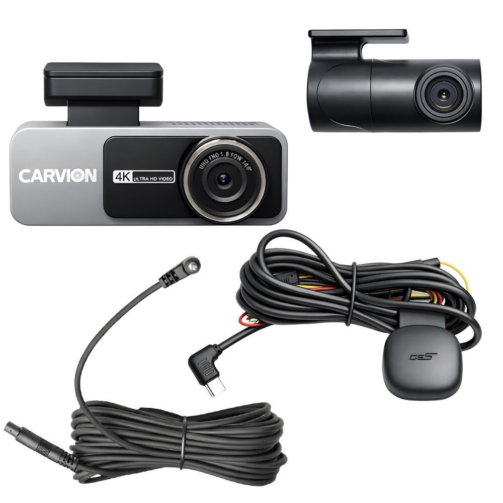 Carvion V14 4K Ön + Full HD Arka Araç Kayıt Kamerası | GPS, Wi-Fi, Park Modu