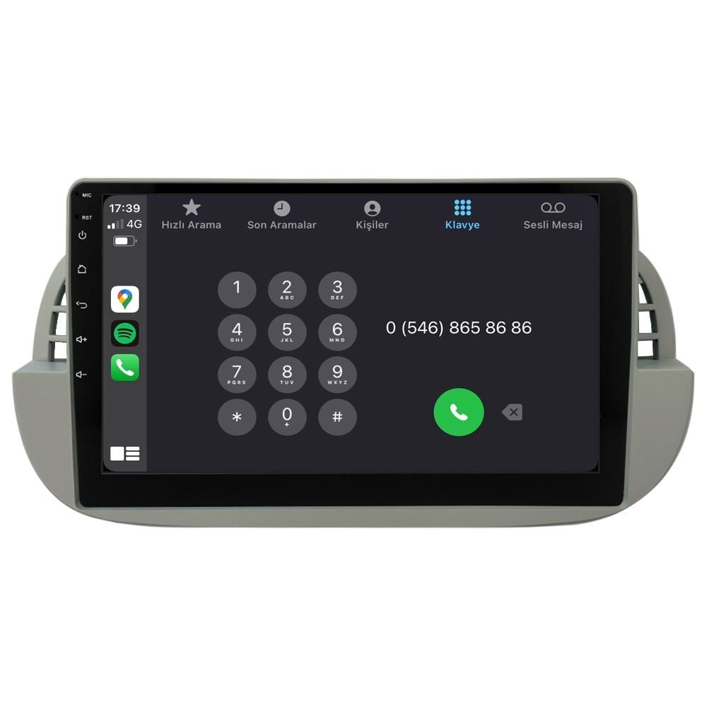 Fiat 500 Multimedya Sistemi Beyaz Çerçeve (2008-2014) CRV-4652XDW