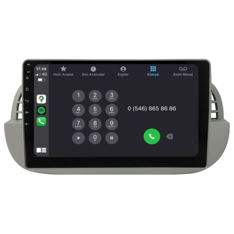 Fiat 500 Multimedya Sistemi Beyaz Çerçeve (2008-2014) CRV-4652XDAW