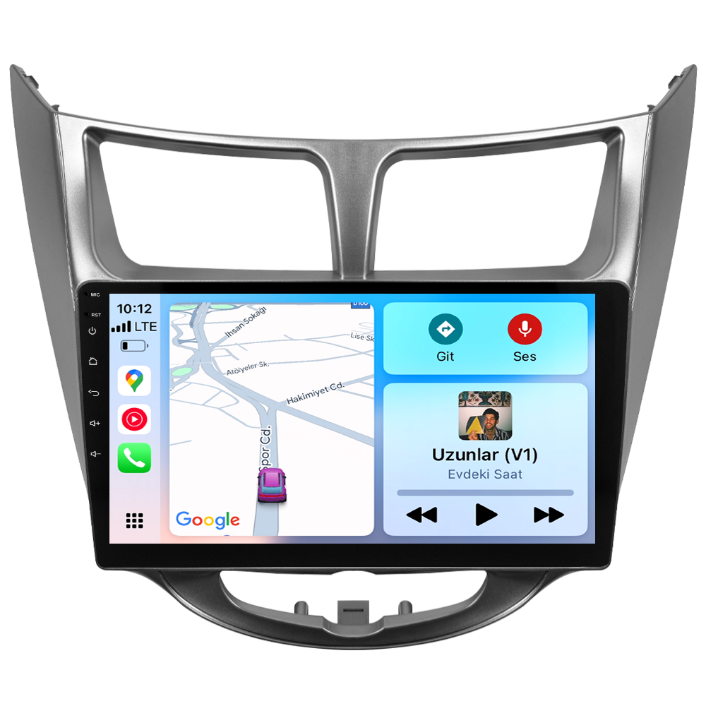 Hyundai Accent Blue Android Multimedya Sistemi (2011-2017) CRV-4260X Gri Çerçeve