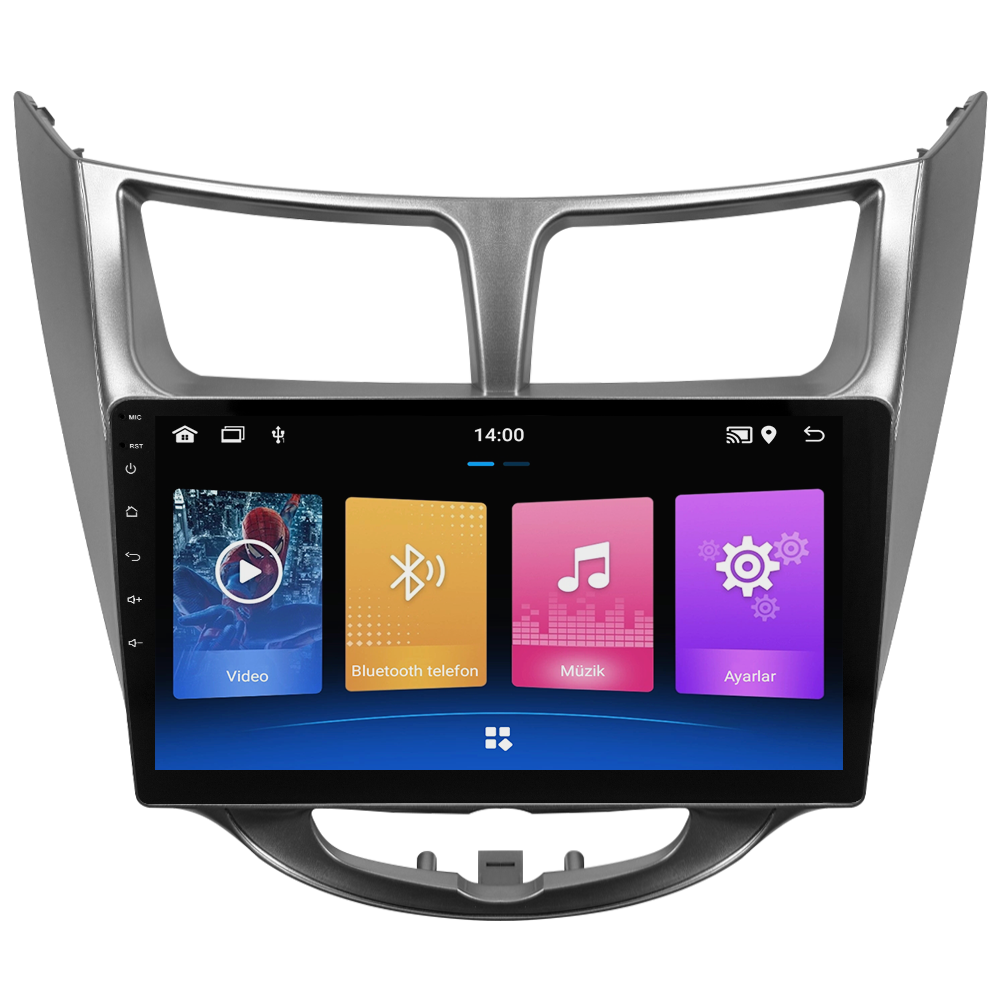 Hyundai Accent Blue Android Multimedya Sistemi (2011-2017) CRV-4260X Gri Çerçeve
