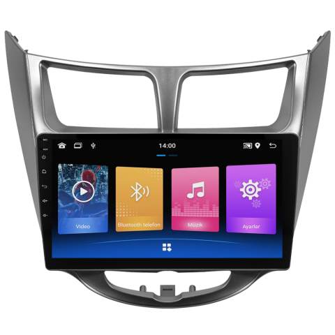 Hyundai Accent Blue Android Multimedya Sistemi (2011-2017) CRV-4260X Gri Çerçeve