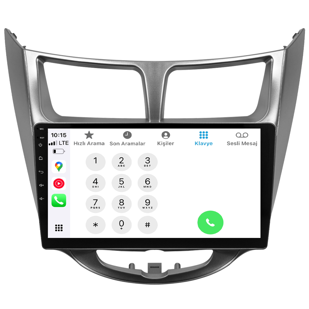 Hyundai Accent Blue Android Multimedya Sistemi (2011-2017) CRV-4260XD Gri Çerçeve