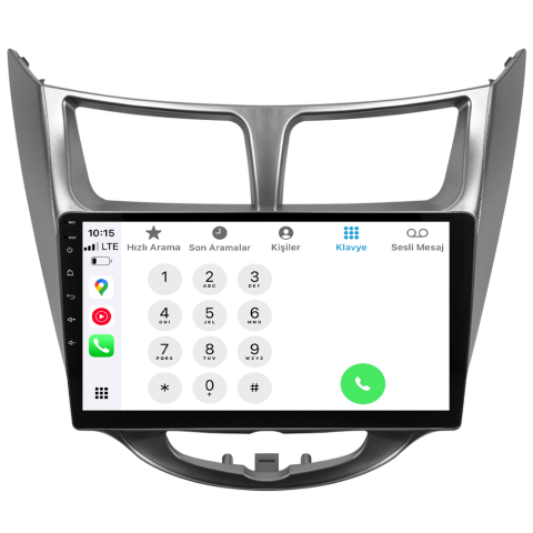 Hyundai Accent Blue Android Multimedya Sistemi (2011-2017) CRV-4260XD Gri Çerçeve