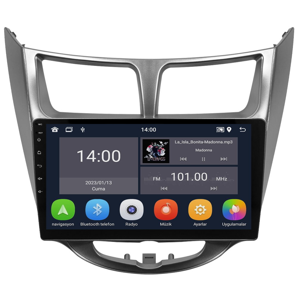 Hyundai Accent Blue Android Multimedya Sistemi (2011-2017) CRV-4260XD Gri Çerçeve