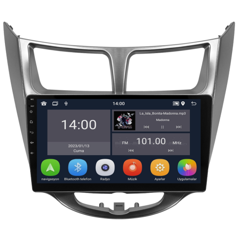 Hyundai Accent Blue Android Multimedya Sistemi (2011-2017) CRV-4260XD Gri Çerçeve