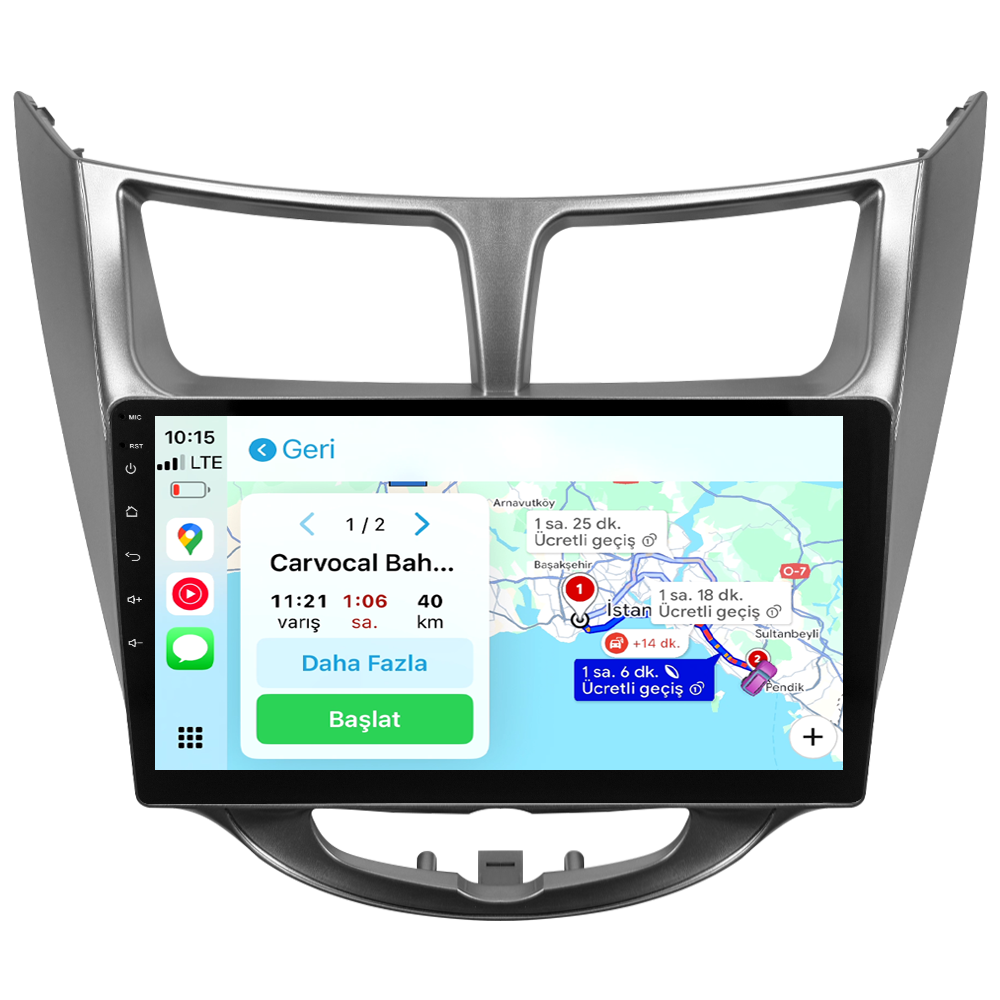 Hyundai Accent Blue Android Multimedya Sistemi (2011-2017) CRV-4260XDA Gri Çerçeve