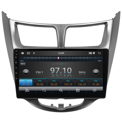 Hyundai Accent Blue Android Multimedya Sistemi (2011-2017) CRV-4260XDA Gri Çerçeve