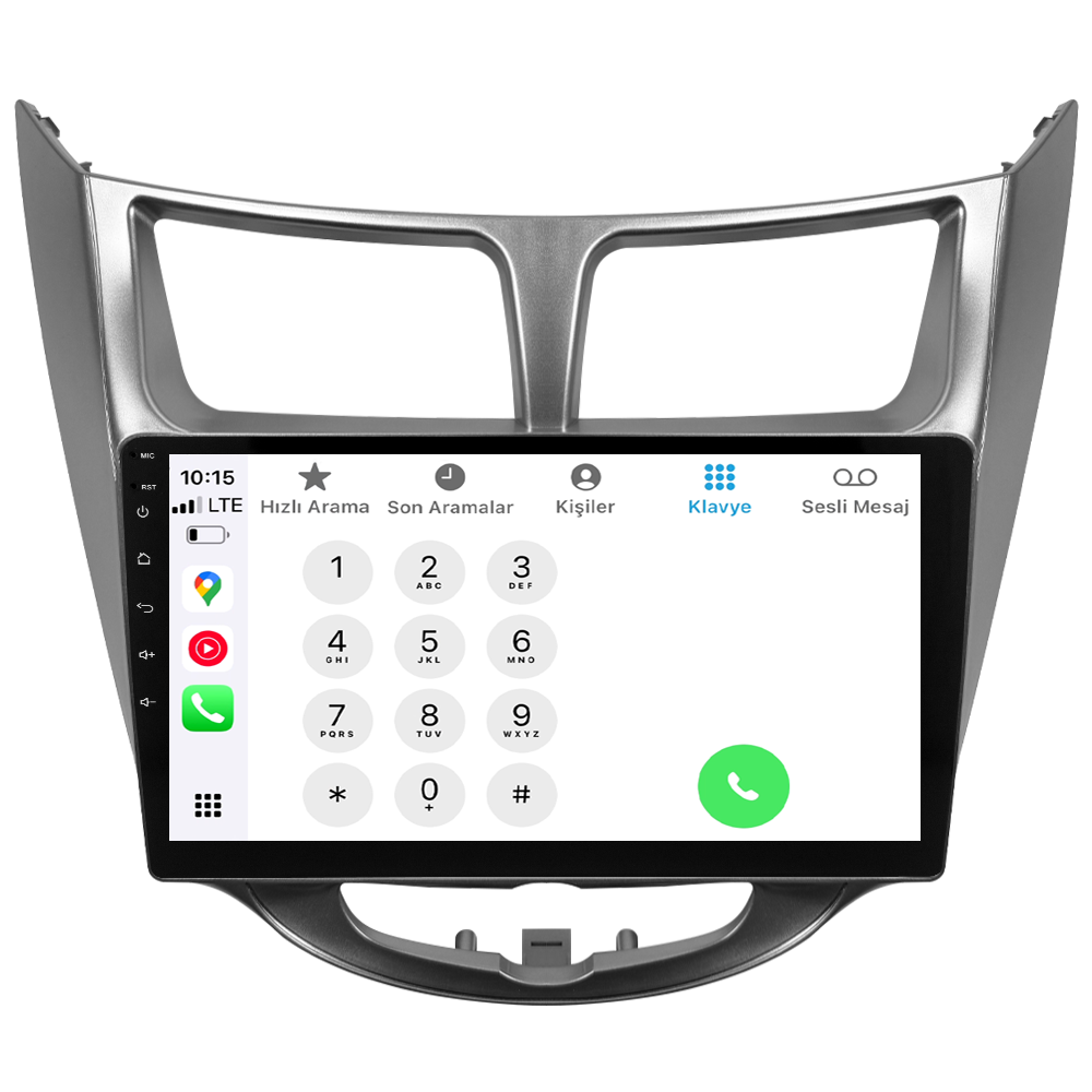 Hyundai Accent Blue Android Multimedya Sistemi (2011-2017) CRV-4260XAA Gri Çerçeve