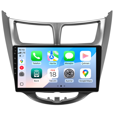 Hyundai Accent Blue Android Multimedya Sistemi (2011-2017) CRV-4260XAA Gri Çerçeve