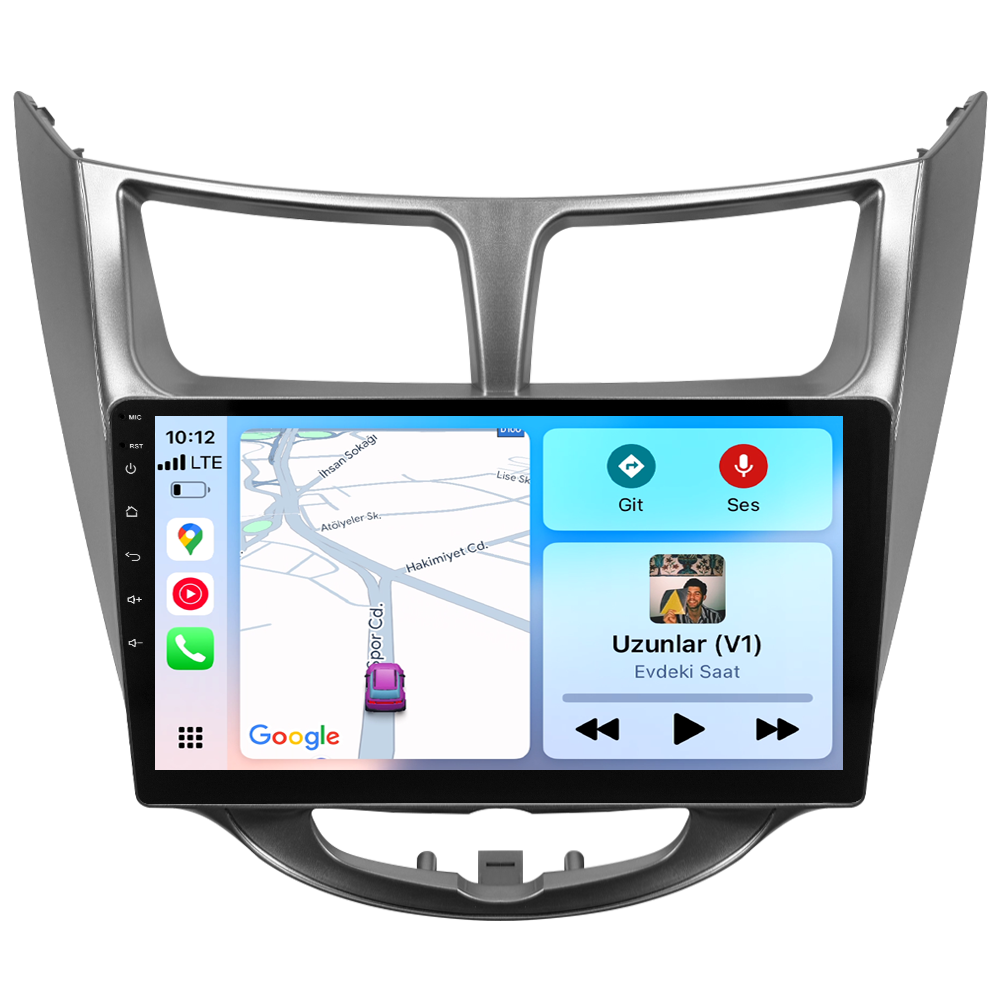 Hyundai Accent Blue Android Multimedya Sistemi (2011-2017) CRV-4260XAA Gri Çerçeve