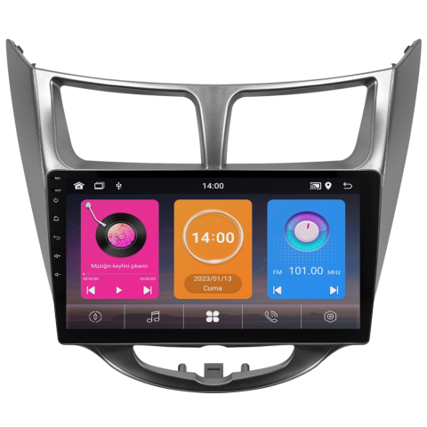 Hyundai Accent Blue Android Multimedya Sistemi (2011-2017) CRV-4260XAA Gri Çerçeve