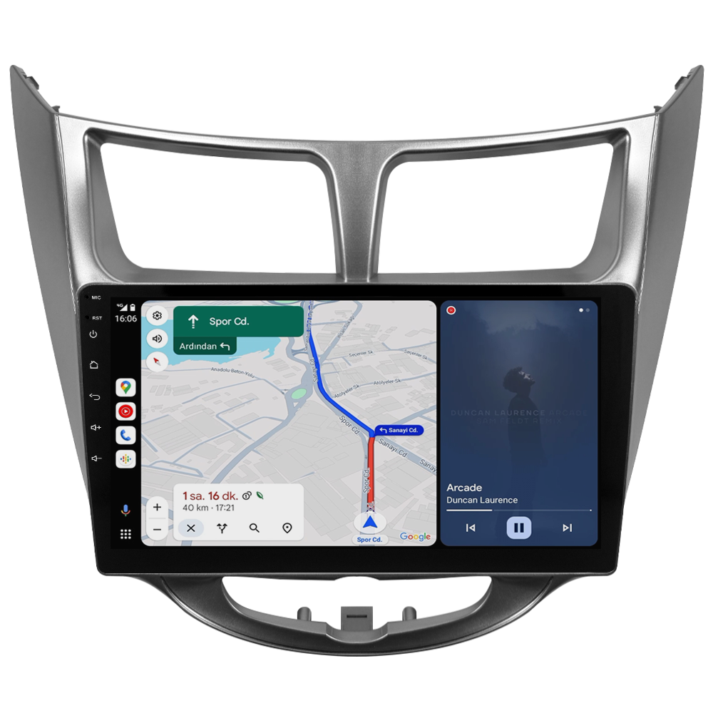 Hyundai Accent Blue Android Multimedya Sistemi (2011-2017) CRV4260XP Gri Çerçeve