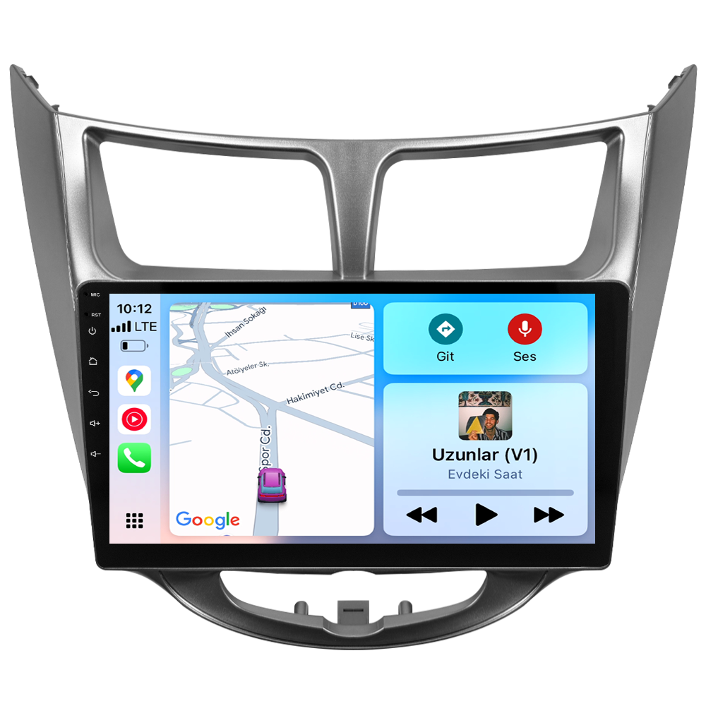 Hyundai Accent Blue Android Multimedya Sistemi (2011-2017) CRV-4260XR Gri Çerçeve