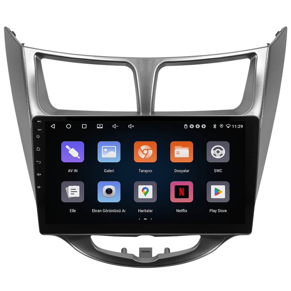 Hyundai Accent Blue Android Multimedya Sistemi (2011-2017) CRV-4260XR Gri Çerçeve