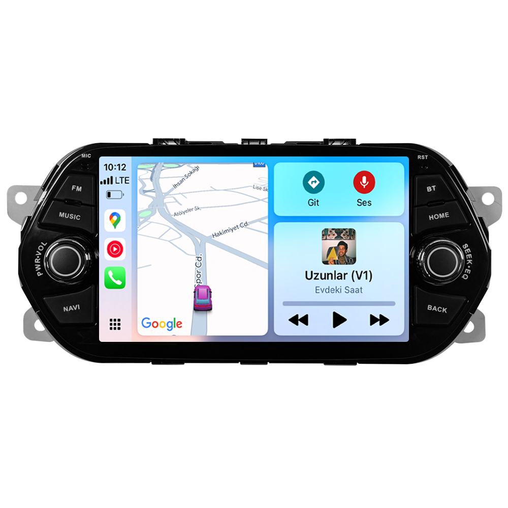 Fiat Egea Android Multimedya Sistemi (2014-2025) | 4GB RAM 64GB Hafıza | 7” Ekran | CarPlay & Android Auto | Geri Görüş Kamerası