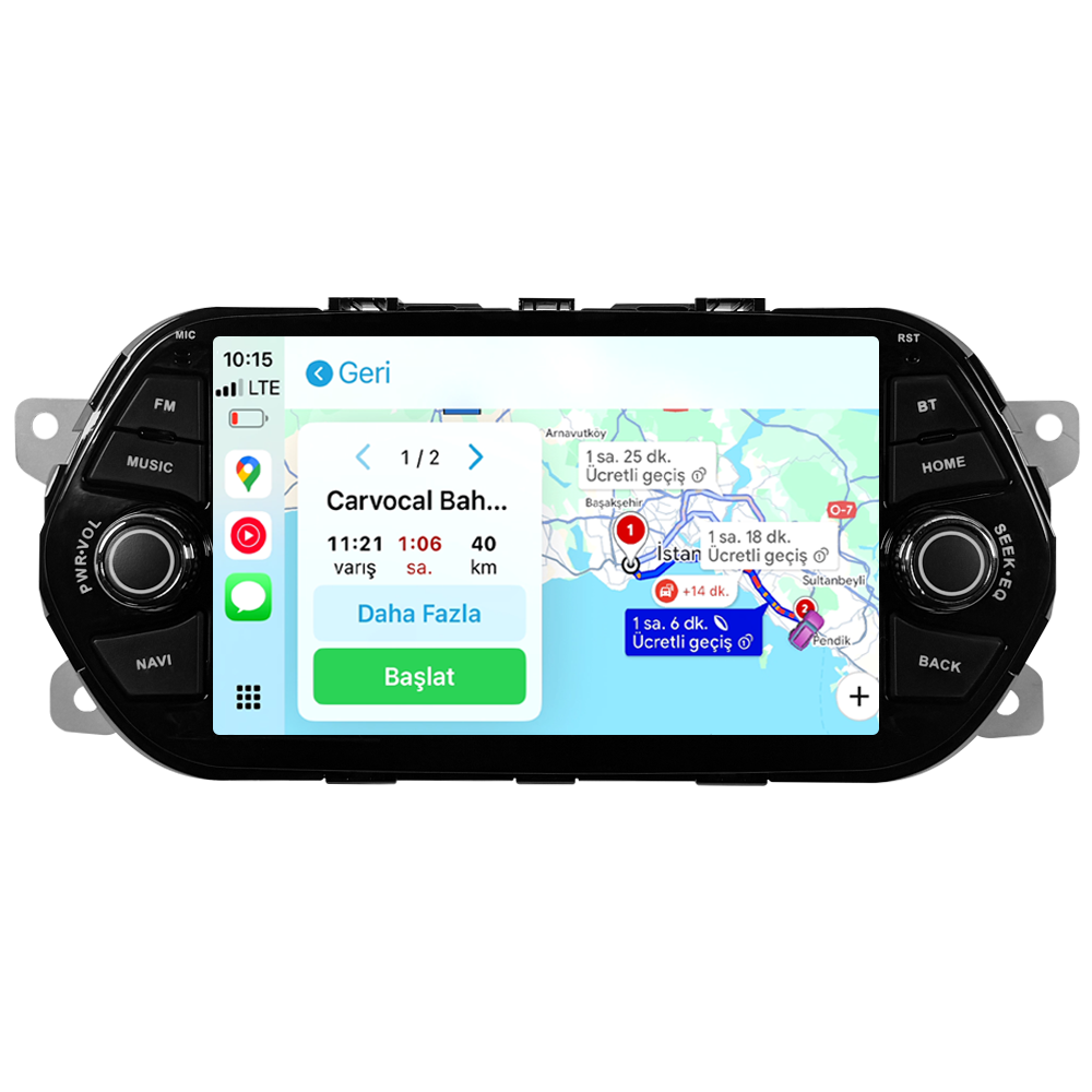 Fiat Egea Android Multimedya Sistemi (2014-2025) | 4GB RAM 64GB Hafıza | 7” Ekran | CarPlay & Android Auto | Geri Görüş Kamerası