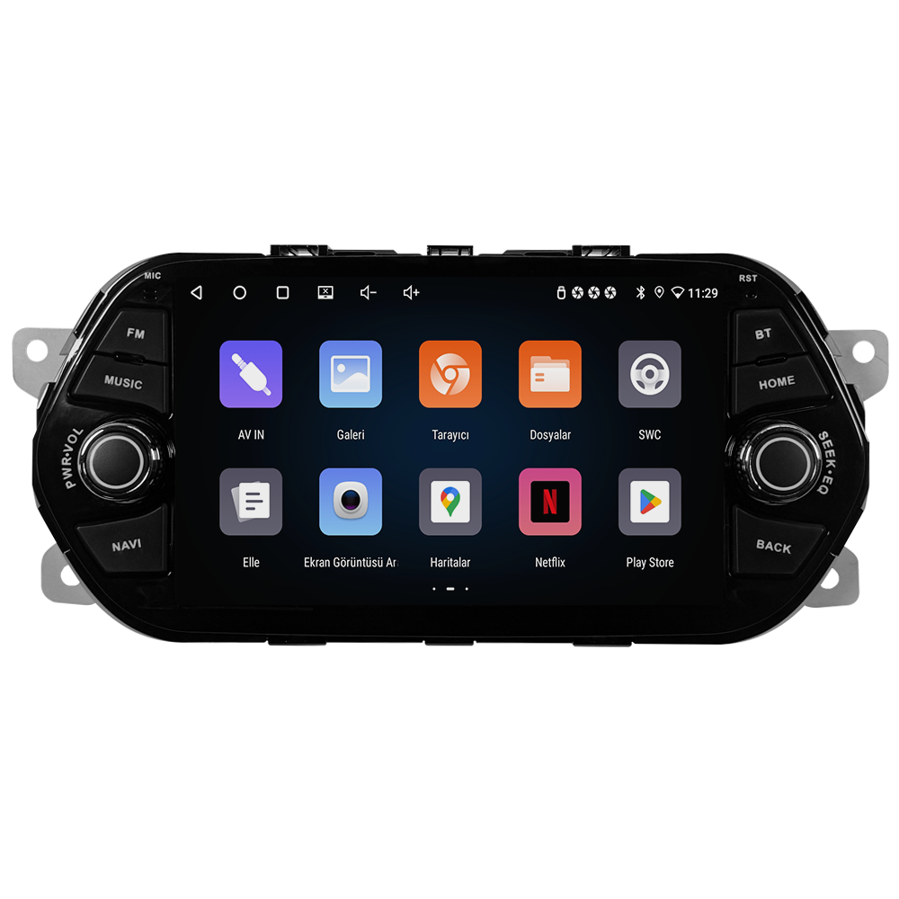 Fiat Egea Android Multimedya Sistemi (2014-2025) | 4GB RAM 64GB Hafıza | 7” Ekran | CarPlay & Android Auto | Geri Görüş Kamerası