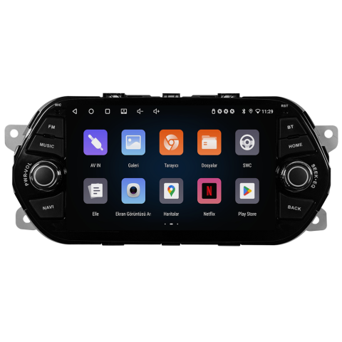 Fiat Egea Android Multimedya Sistemi (2014-2025) | 4GB RAM 64GB Hafıza | 7” Ekran | CarPlay & Android Auto | Geri Görüş Kamerası