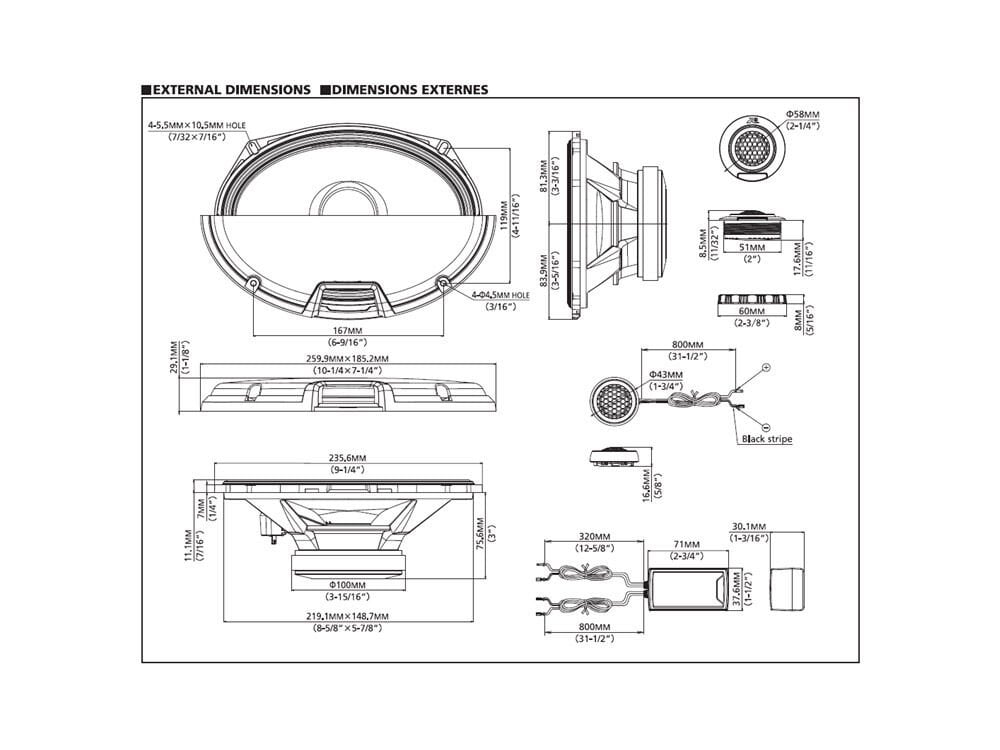 Alpine R2-S69C R-Serisi Komponent Hoparlör (6×9'')