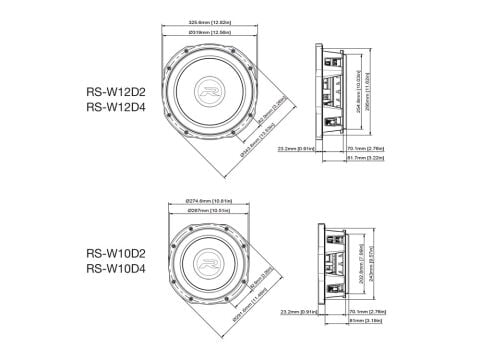 Alpine RS-W10D4 R-Serisi Slip Tip Subwoofer (25cm)