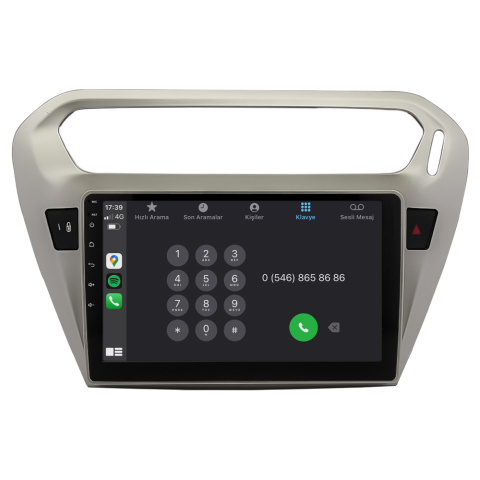 Citroen C-Elysee Android Multimedya Sistemi (2012-2024)