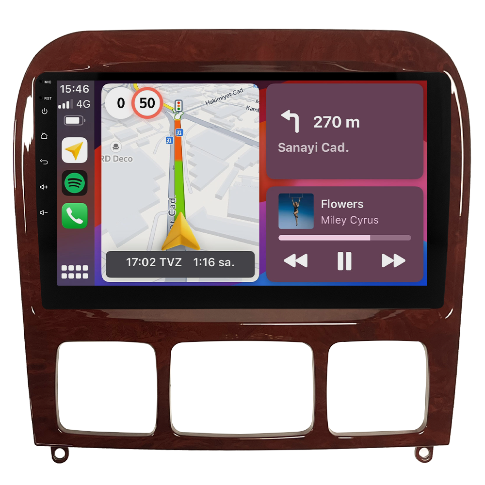 Mercedes S Class W220 Android Multimedya Sistemi (1999-2005) CRV4346XP