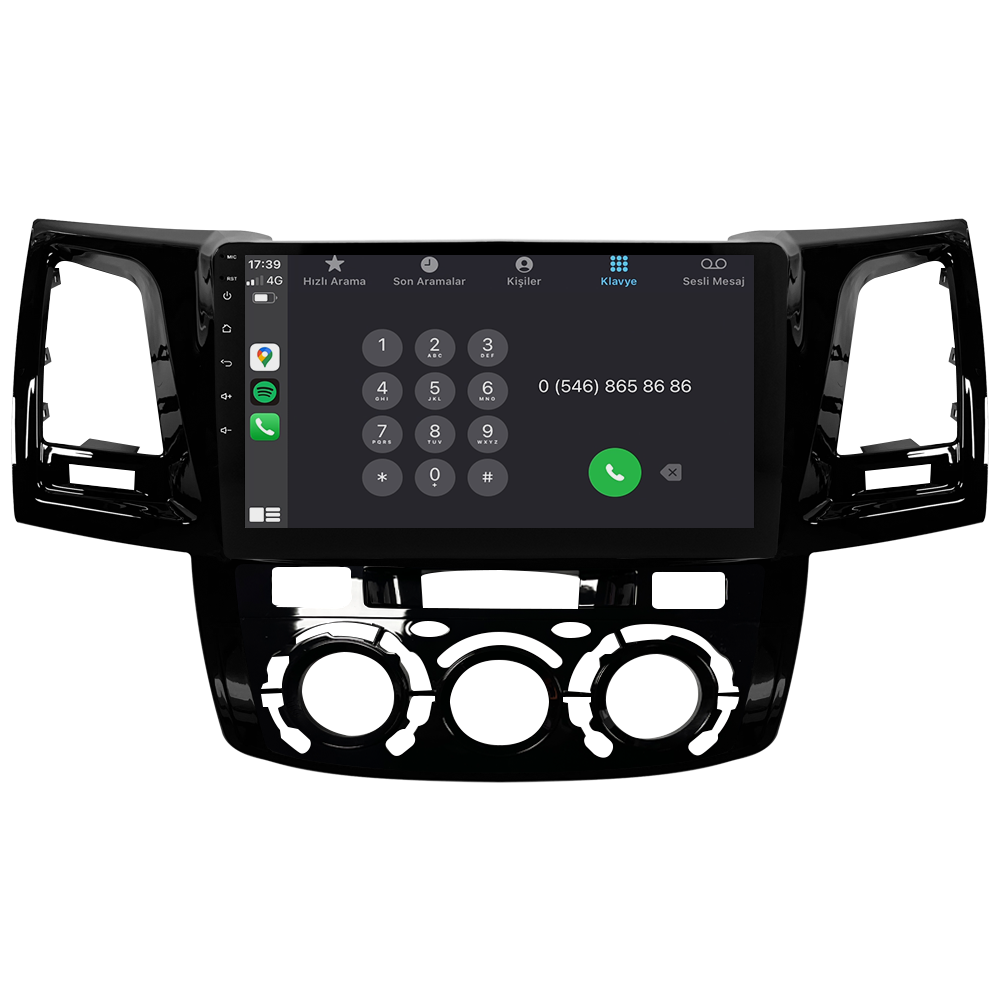 Toyota Hilux Android Multimedya Sistemi (2006-2014) CRV-4784X Manuel Klima