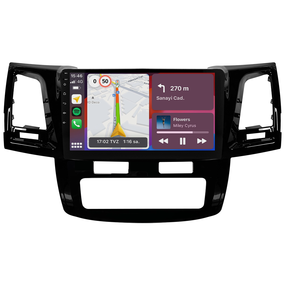 Toyota Hilux Android Multimedya Sistemi (2006-2014) CRV4784XP Dijital Klima